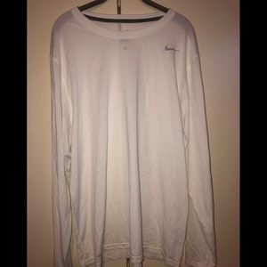 Men’s Nike Dry-Fit Large White Long Sleeve Shirt